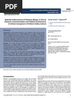 Bedside Endorsement of Patients Beep A Tool To Enhance Communication and Patient Involvement A Critical Component of Patient Safet