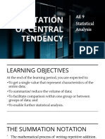 Computation of Central Tendency