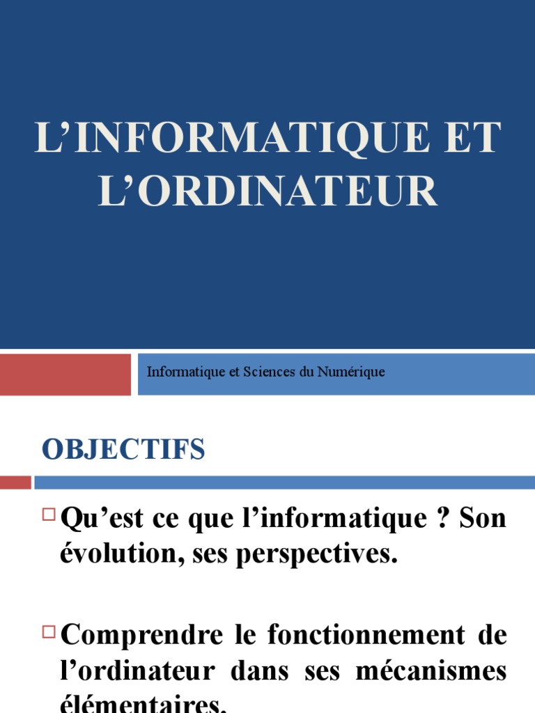 Introduction à l'informatique et l'ordinateur | PDF | Imprimante ...