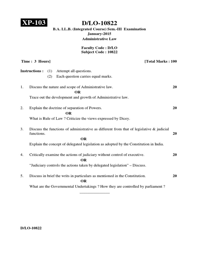 Administrative Law Pdf