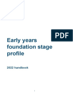 Early Years Foundation Stage Profile Handbook 2022