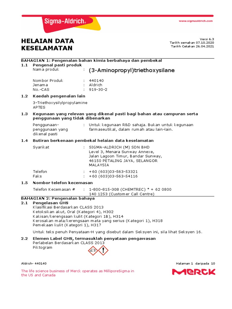Silane MSDSmalay | PDF