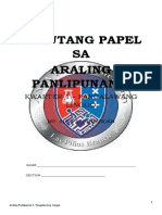 Sagutang Papel SA Araling Panlipunan 4: Kwarter 1 - Pangalawang Linggo