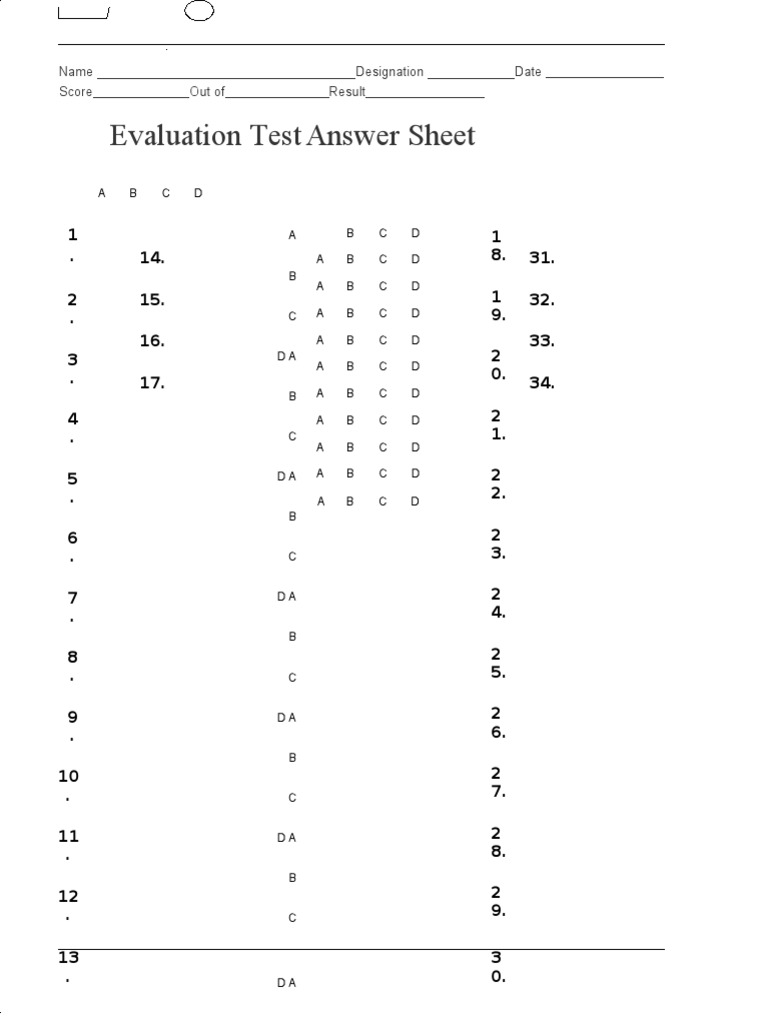 2024 Printable Evaluation Test Sheet | PDF | Technology & Engineering