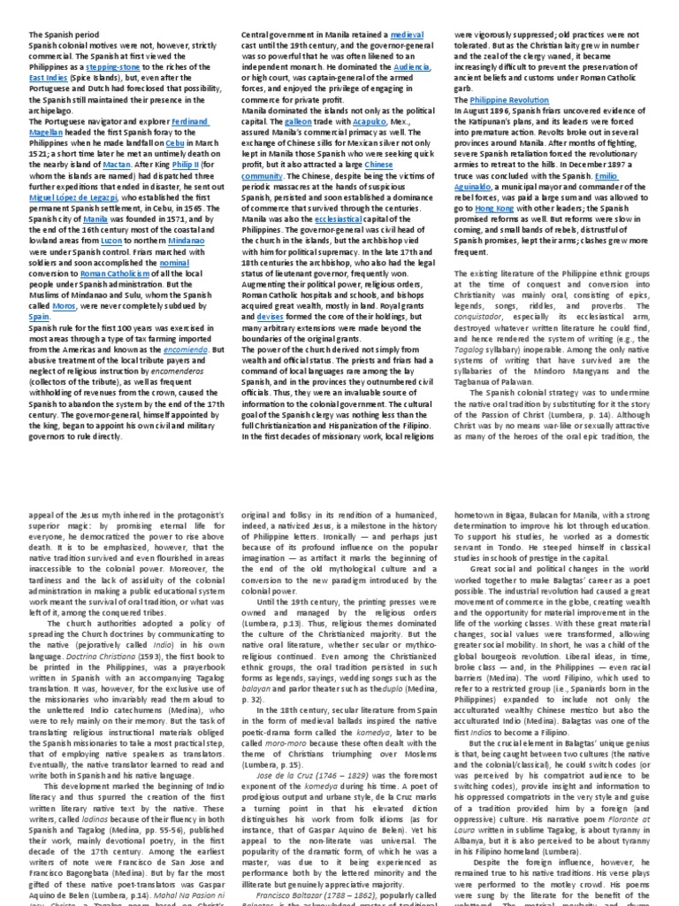 The Spanish Period Pdf Spanish Empire Philippines