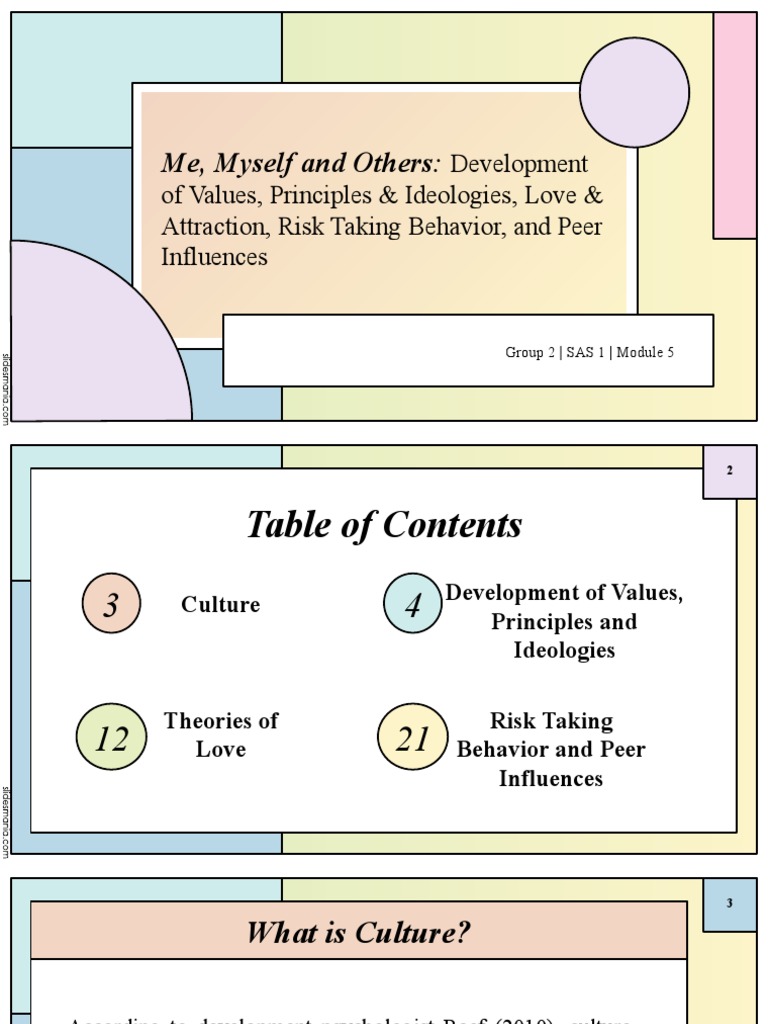 SAS 1 Module 5 Me Myself and Others Development of Values Principles ...