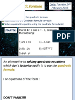 Quadratic Formula