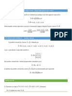 Cálculo do produto escalar e vetorial entre vetores