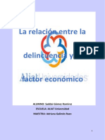 La Relación Entre La Delincuencia y El Factor Económico.