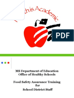 2015 Food Safety in Schools