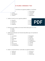 ESTRUCTURA DE LAS PALABRAS. Ejercicios