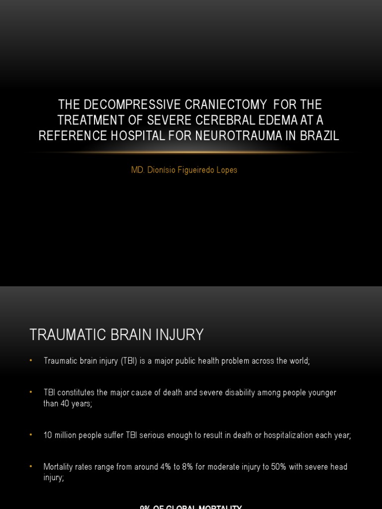 Decompressive Craniectomy in TBI Care | PDF | Traumatic Brain Injury ...