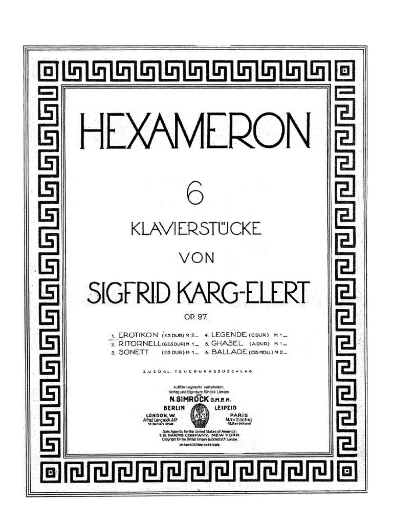 Karg Elert Sigfrid Hexameron PDF