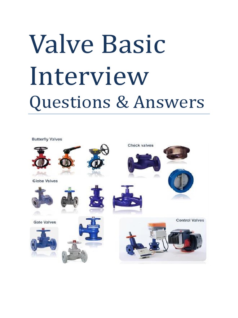 Valve Basic Interview Questions & Answers PDF Valve Actuator