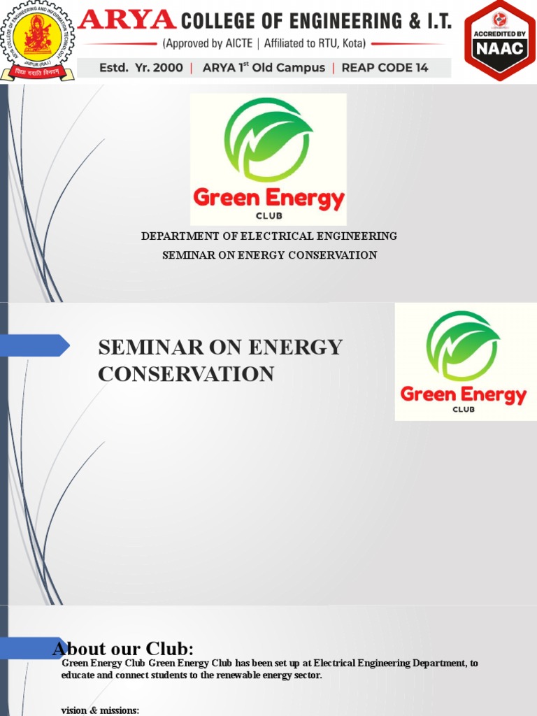 On Energy Conservation | PDF | Renewable Energy | Natural Gas