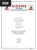 Micro Project Report: Course Name - Applied Mechanics Course Code - 22203 Name of Topic