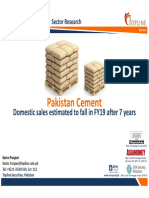 Pakistan Cement - Domestic Sales Estimated To Fall in FY19 After 7 Years