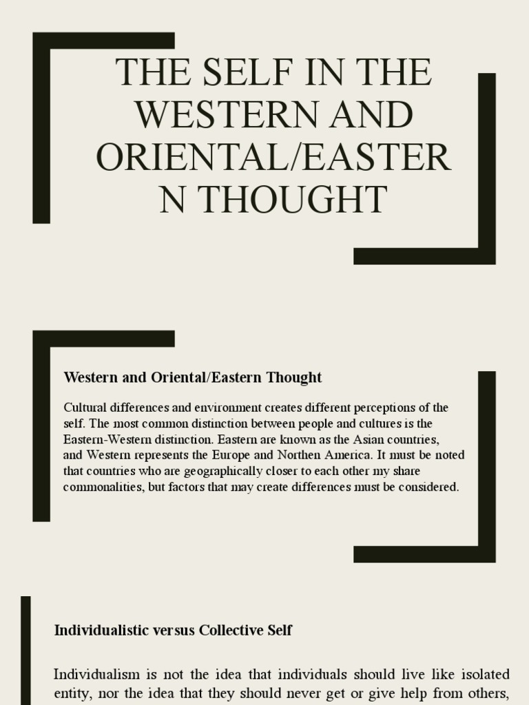 The Self in The Western and Oriental | PDF | Confucianism | Idea