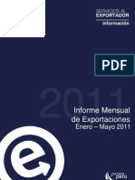 Informe Mensual de Expo Peruanas Enero Mayo 2011