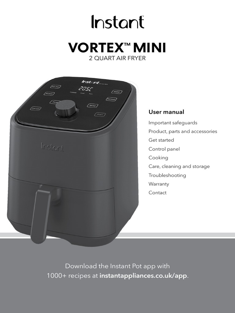 Instant vortex mini air fryer troubleshooting discount