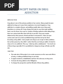 A Concept Paper On Drug Addiction
