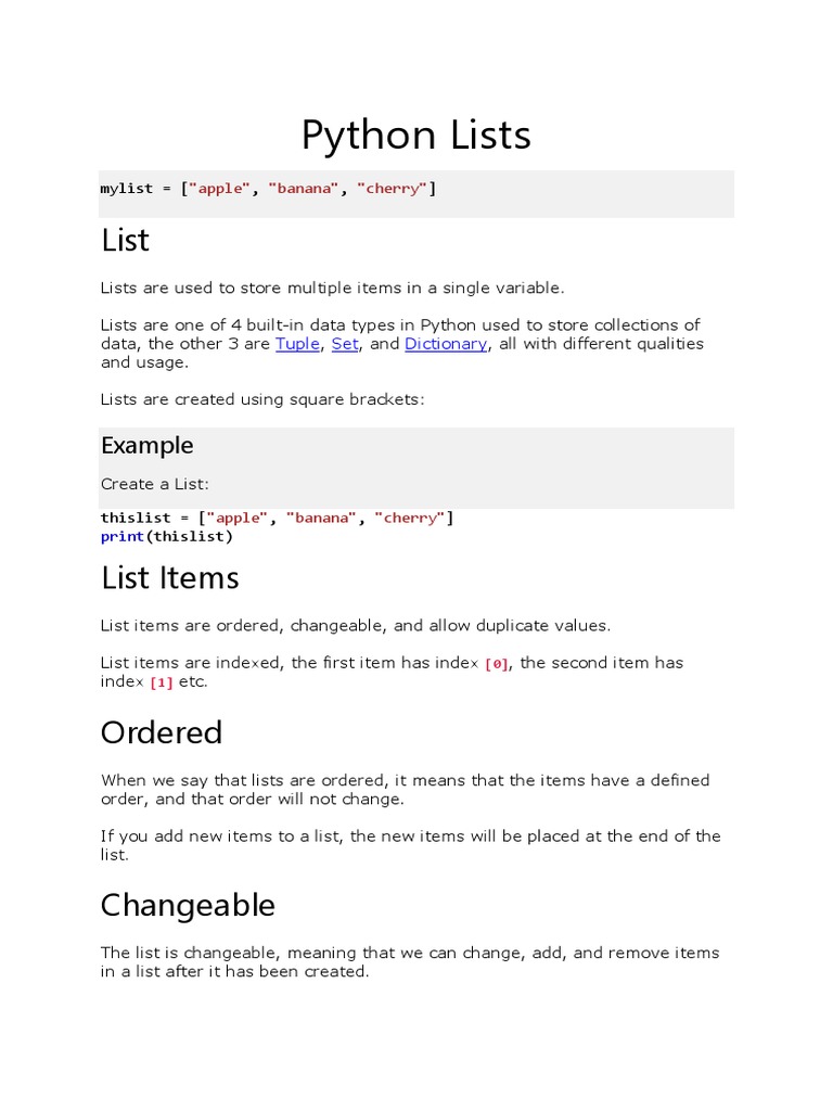List | Download Free PDF | Data Type | Software Engineering