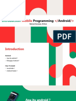 Introduction Mobile Programming