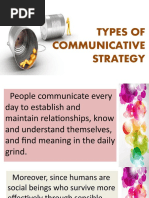 Types of Communicative Strategy