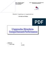 Module: Logistique Et Organisations Travail Sur Le Thème:: L'approche Structure Comportement Performance