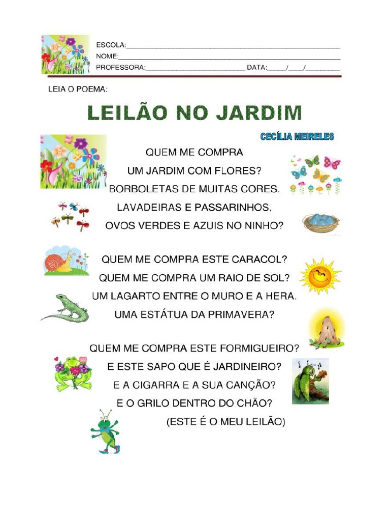 Poema - Leilão Do Jardim | PDF
