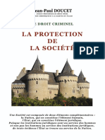 Droit Criminel La Protection de La Société de Jean Paul Doucet