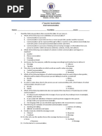 1st QUARTER EXAM IN ORAL COMMUNICATION 2019