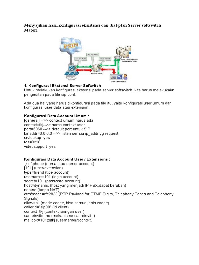 Konfigurasi Ekstensi dan Dial Plan VoIP | PDF