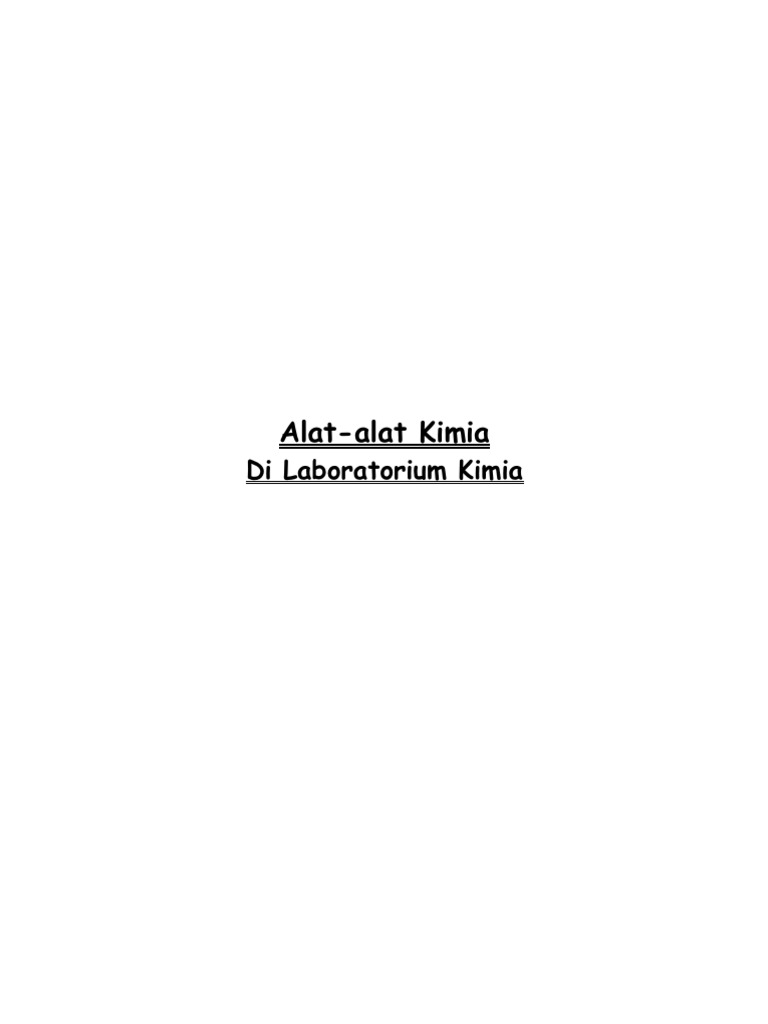 Alat alat Kimia Alat alat Kimia
