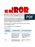 Sampling Errors