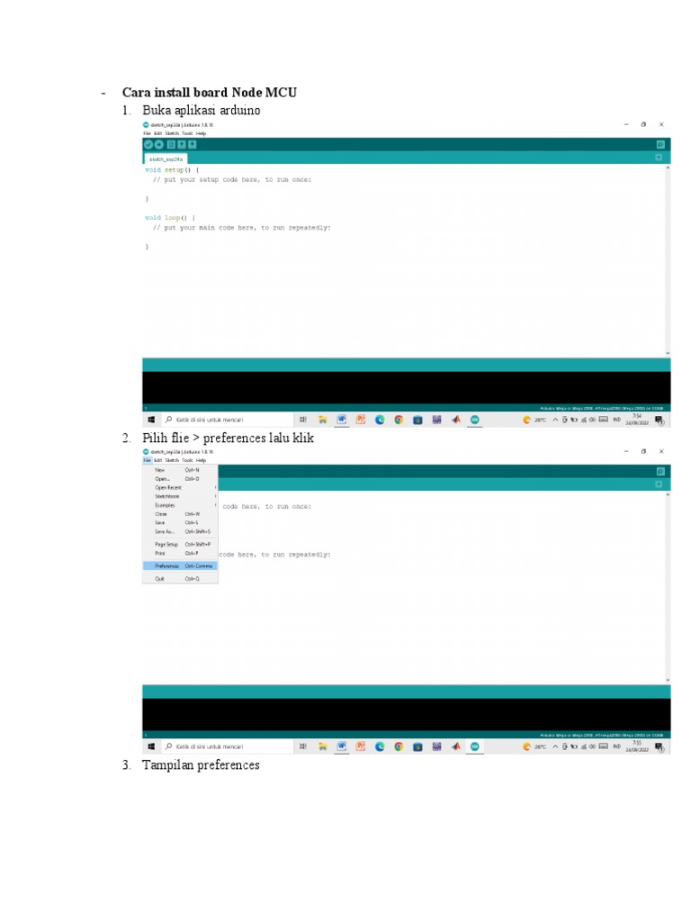 Panduan Instalasi Board dan Library ESP8266 | PDF