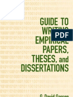 Writing Methodology - Garson - Guide To Writing Empirical Papers, Theses, & Dissertations - 2002