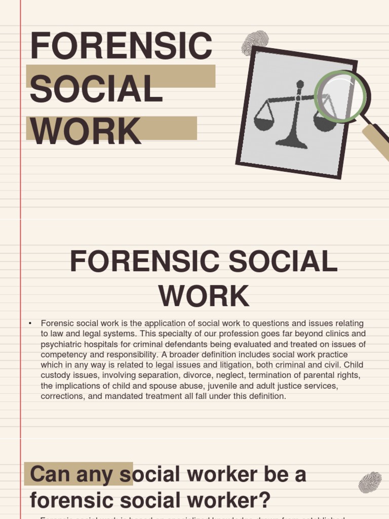 Forensic Social Work PDF Social Work Health Sciences