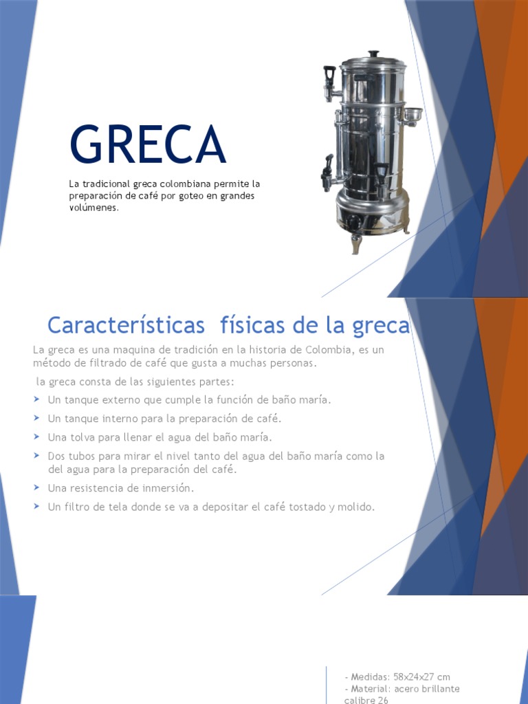 Funcionamiento Greca Cafetera Electrica 