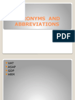 Acronyms and Abbreviations