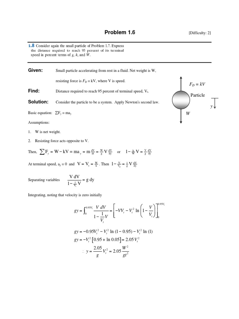 Problem 1 06 Pdf Force Mechanics