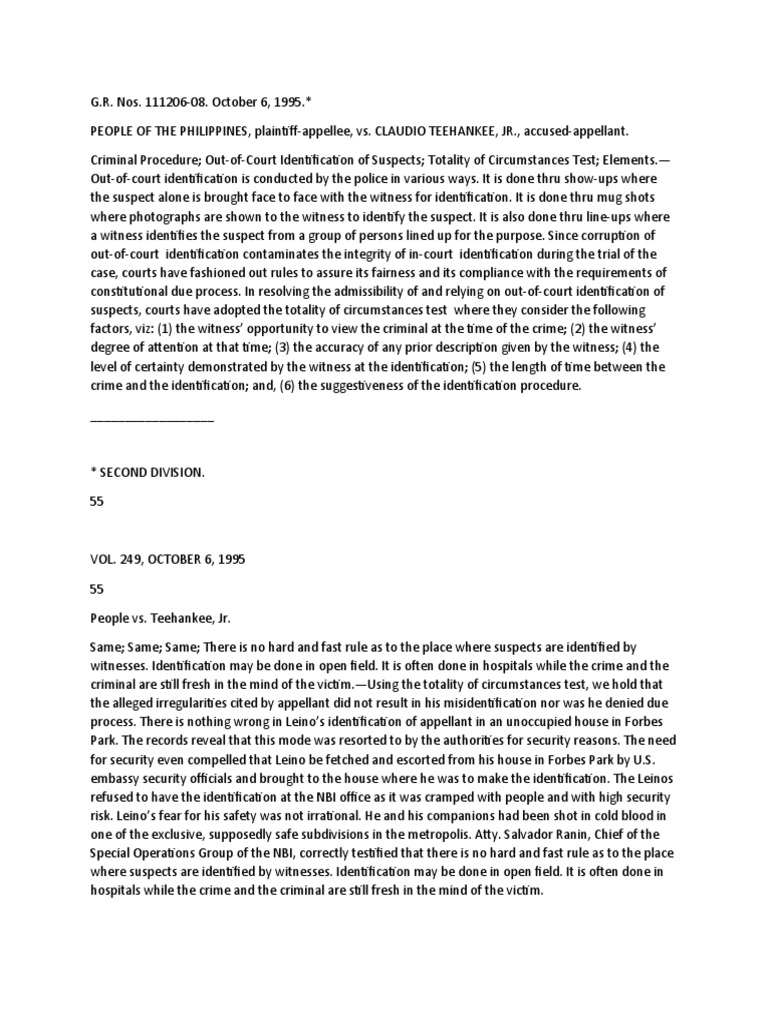 23 people vs teehankee jr 249 scra 54 pdf damages common law