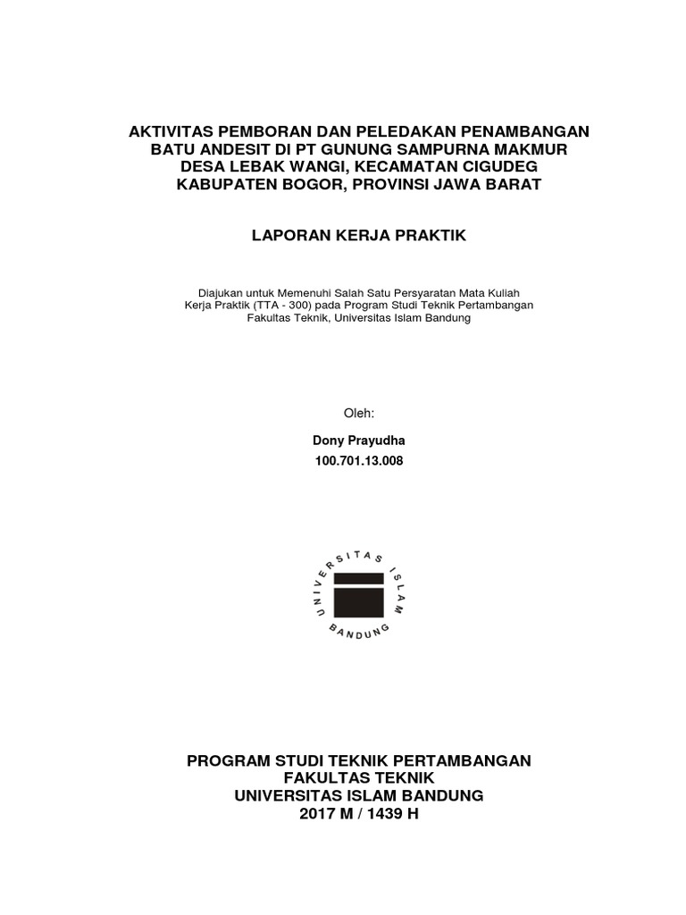 Aktivitas Pemboran Dan Peledakan (Spasi 1,5) | PDF