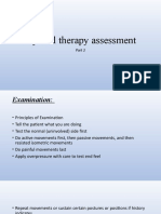 PT assessment guide for pain, ROM, strength
