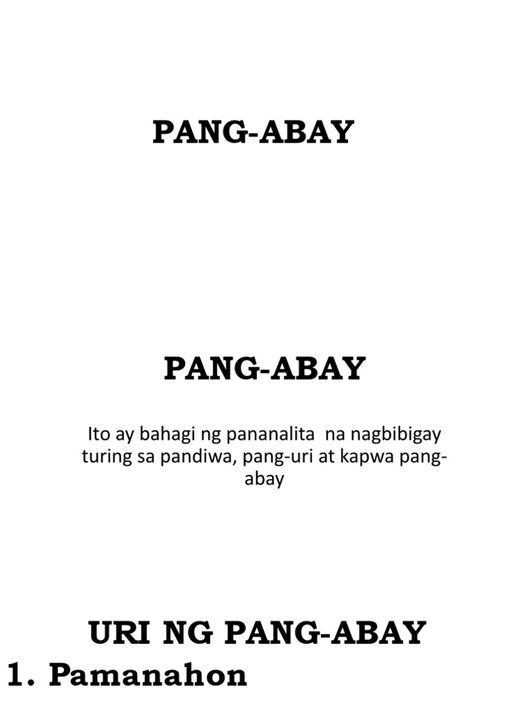 Pang Abay | PDF