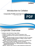 Introduction to Collabor Corporate Profile and Service Offerings Version:
