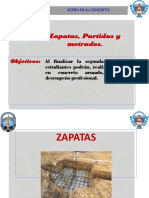 Zapatas, Partidas y Metrados.