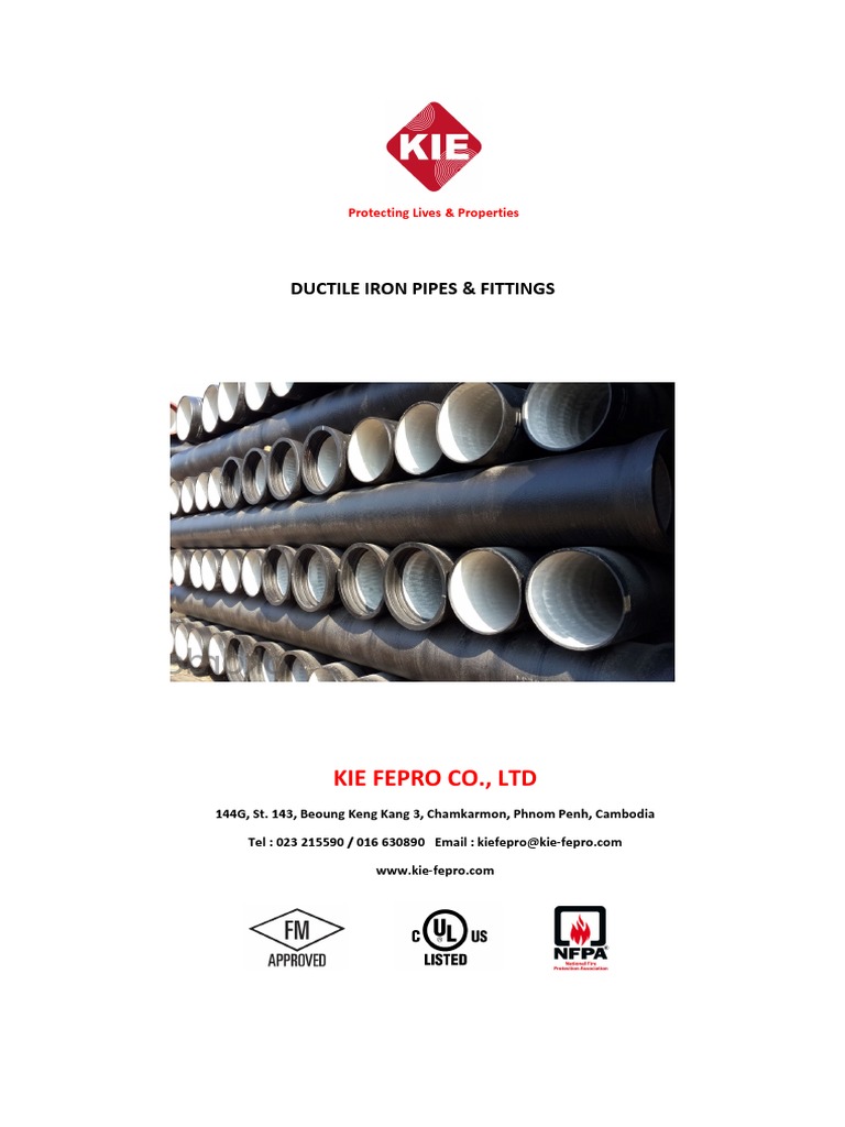Ductile Iron Pipes & Fittings - Kiefepro - 191001 | PDF