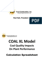 COAL XL Model: Spreadsheet Analyzes Coal Quality Impacts on Plant Performance