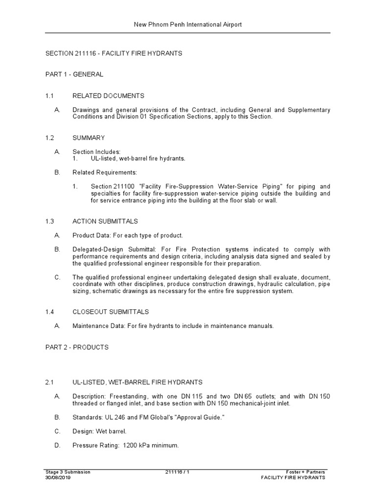 Facility Fire Hydrants | PDF | Valve | Hydraulics